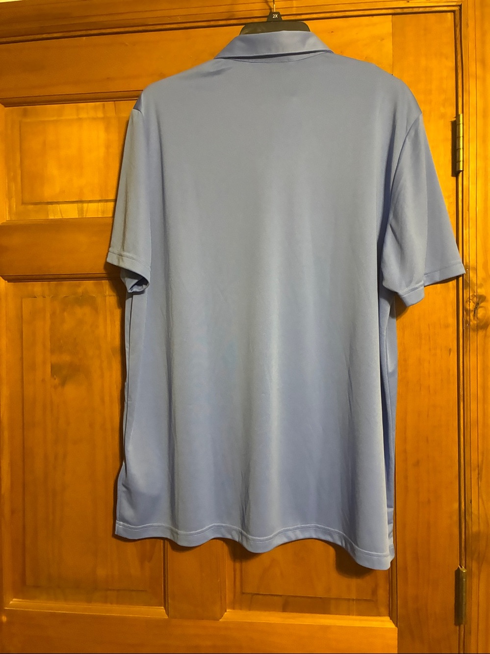 adidas Light Blue Polo with Floral Chest print. - Picture 2 of 3